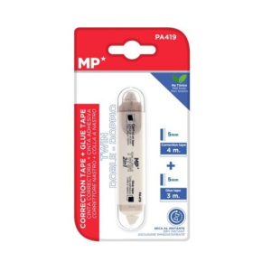 Corrector cinta MP 5mmx4m + cinta adhesiva 5mmx3m