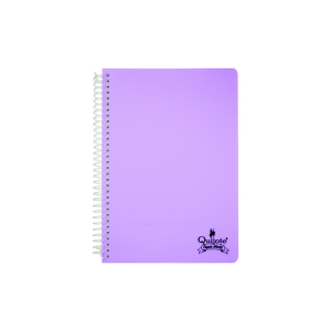 Cuaderno espiral flexible Quijote A5 80H pautado 2.5 tapa plástico Morado
