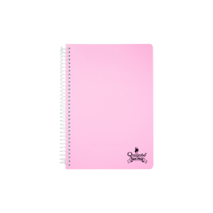 Cuaderno espiral flexible Quijote A5 80H pautado 2.5 tapa plástico Rosa