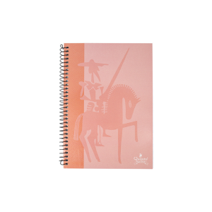 Cuaderno Quijote Espiral A5 80H Pautado 2.5 Tapa Dura Naranja
