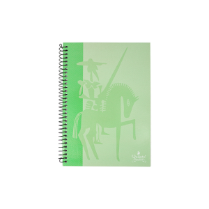 Cuaderno Quijote Espiral A5 80H Pautado 2.5 Tapa Dura Verde