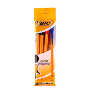 Bolígrafo naranja colores Bic pack 4 uds