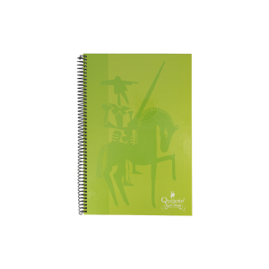 Cuaderno espiral Cervantes A4 80H hoja lisa tapa dura Verde