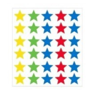 Etiquetas adhesivas decoradas estrellas colores MP