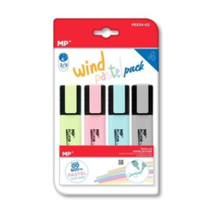 Marcador textliner wind pastel pack 4 unidades MP