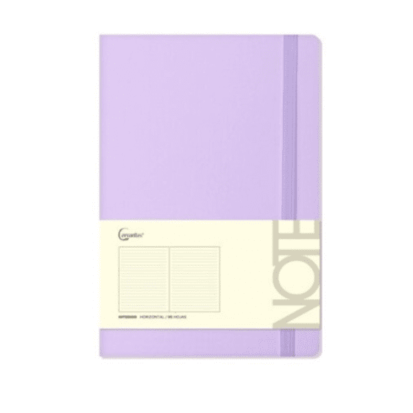 Cuaderno de notas tapa forrada morada A6