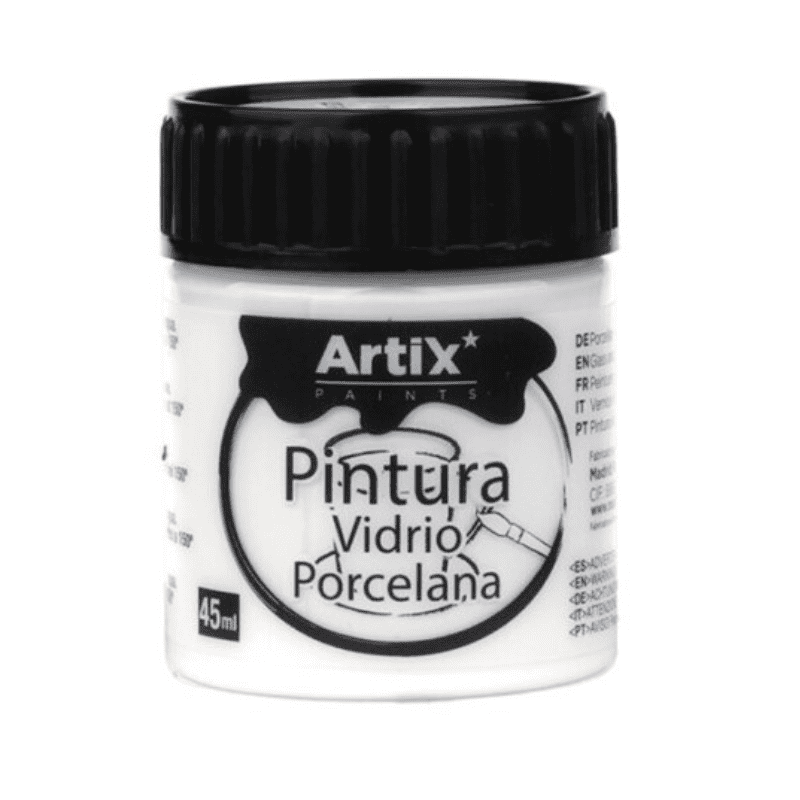 Pintura cerámica y cristal 45 ml blanco Artix