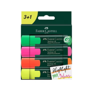 Marcador súperfluorescente Faber-Castell Pack 3+1 Textliner