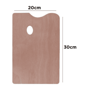 Paleta rectangular de madera para pintura 30 x 20 cm Artix