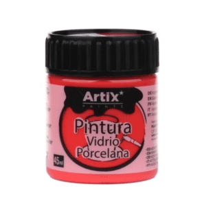 Pintura cerámica y cristal 45 ml rojo Artix