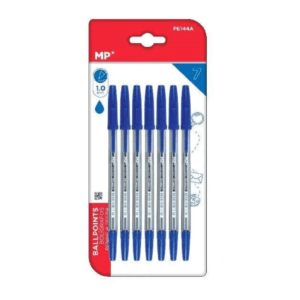 Bolígrafos azul punta 1.0 mm pack 7 uds MP