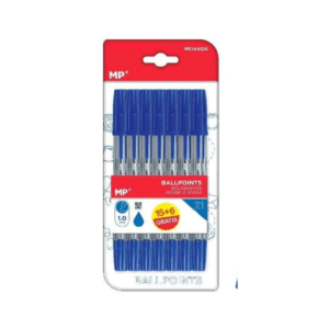 Bolígrafos azul punta 1.0 mm pack 15+6 uds MP
