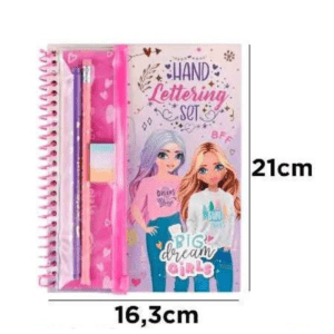 Set cuaderno de lettering big dream girls