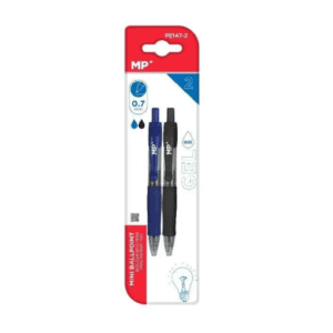 Bolígrafo gel punta 0.7 mm 2 Uds click azul y rojo MP 11cm