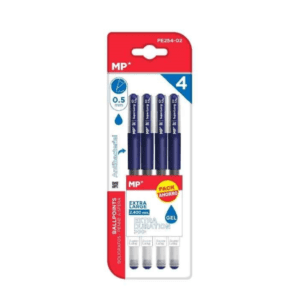Bolígrafo tinta gel punta 0.5 mm 4 Uds MP azul